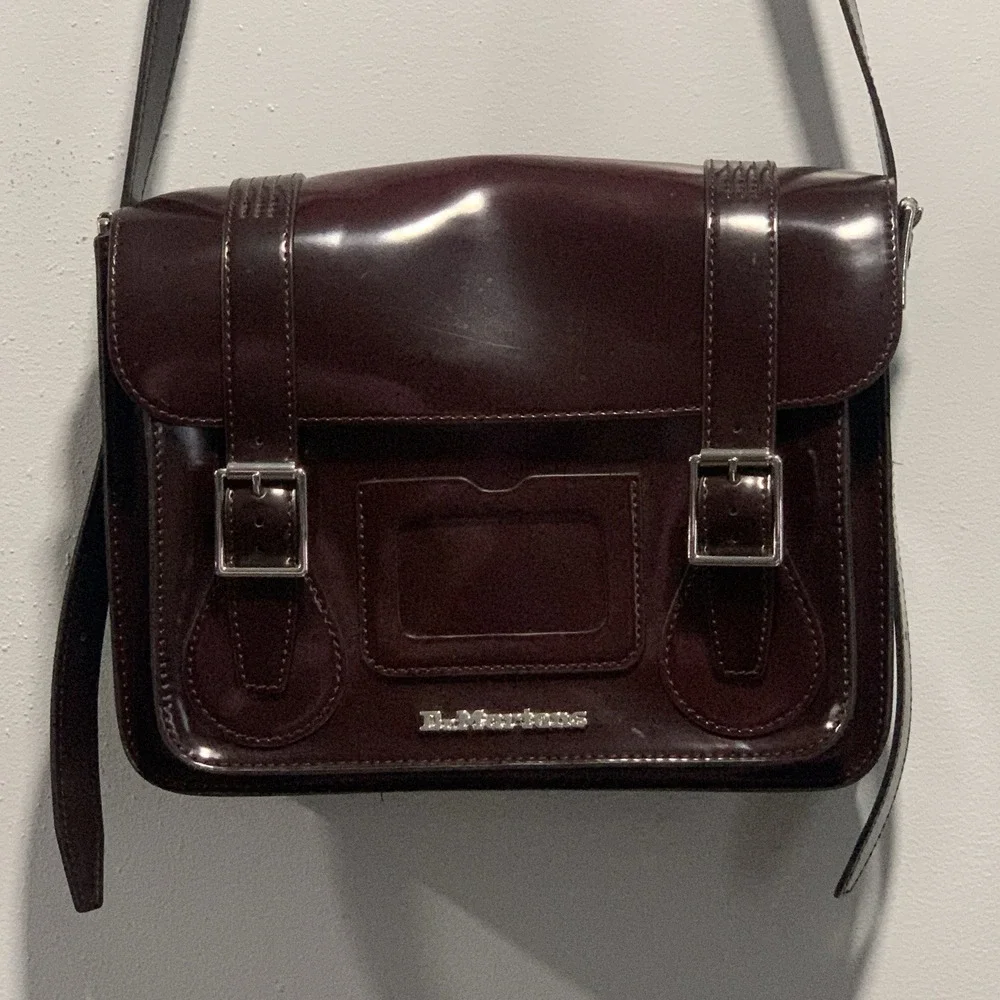 Dr. Martens 11 Inch Vegan Messenger Bag Cherry Red Oxford Crossbody